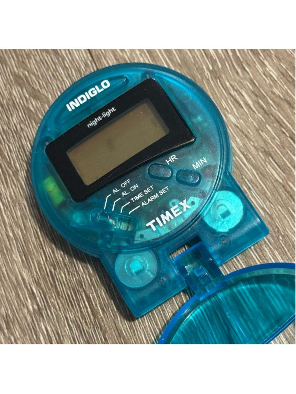 Vtg Y2k Timex Indiglo Digital Travel Alarm Clock One Size Blue - Picture 5 of 8